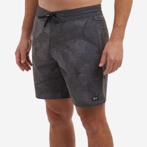 Pelagic Cortez Men's Black Gray Swim Board Shorts Size 32